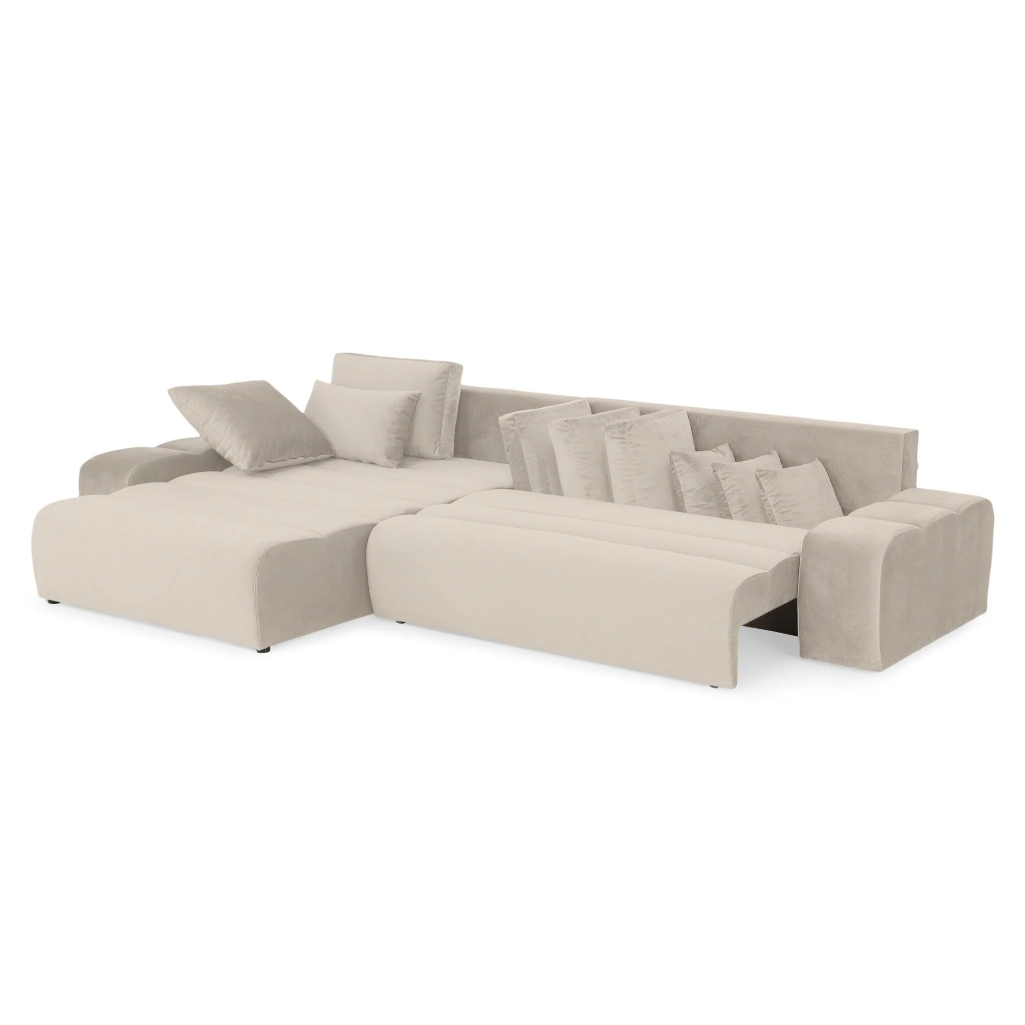 LOUNGE Colțar extensibil, șezlong interschimbabil, stofă - Image 24
