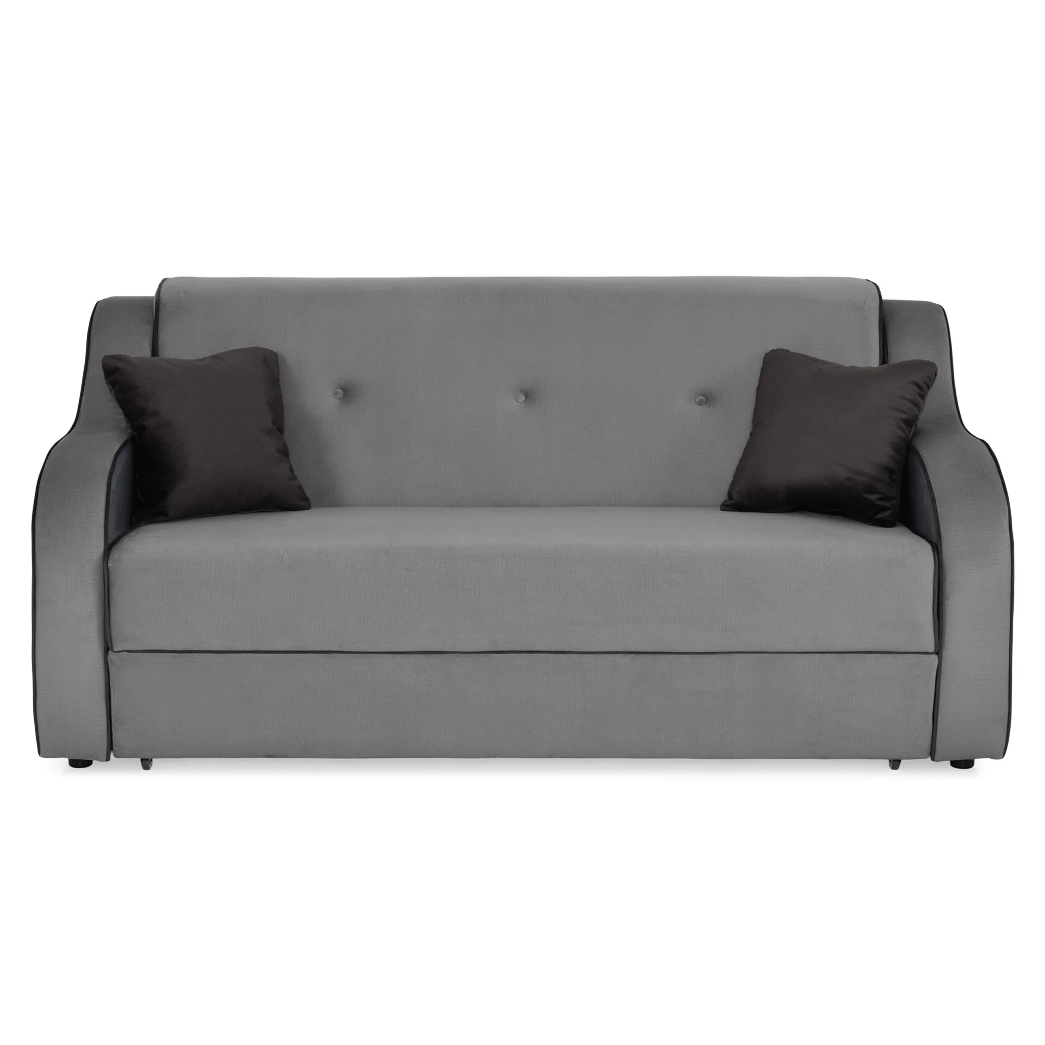 NEREA Canapea extensibilă, 3 locuri, 2 perne decorative incluse, stofă