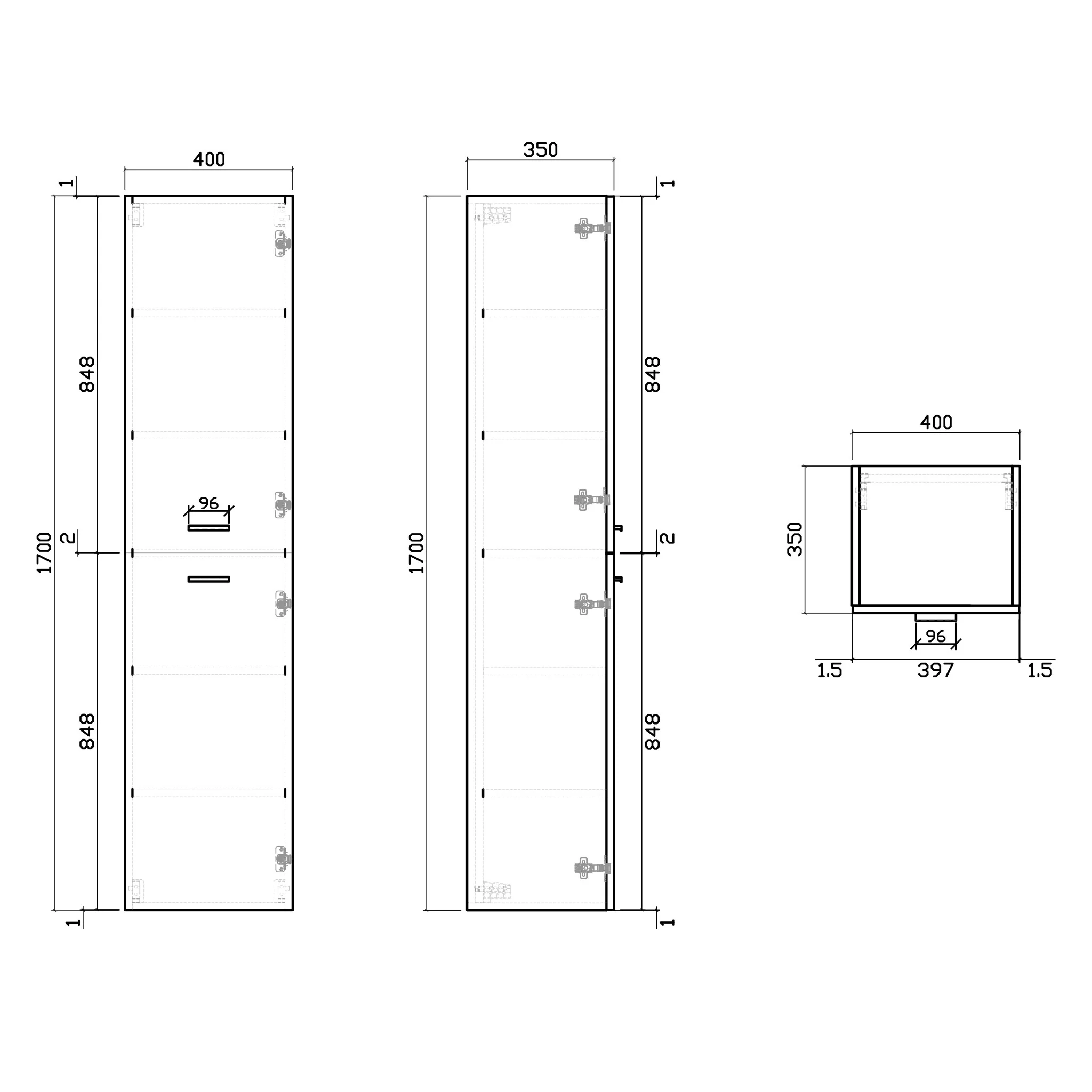 ARTIS Dulap înalt baie, 2 uși - Image 13