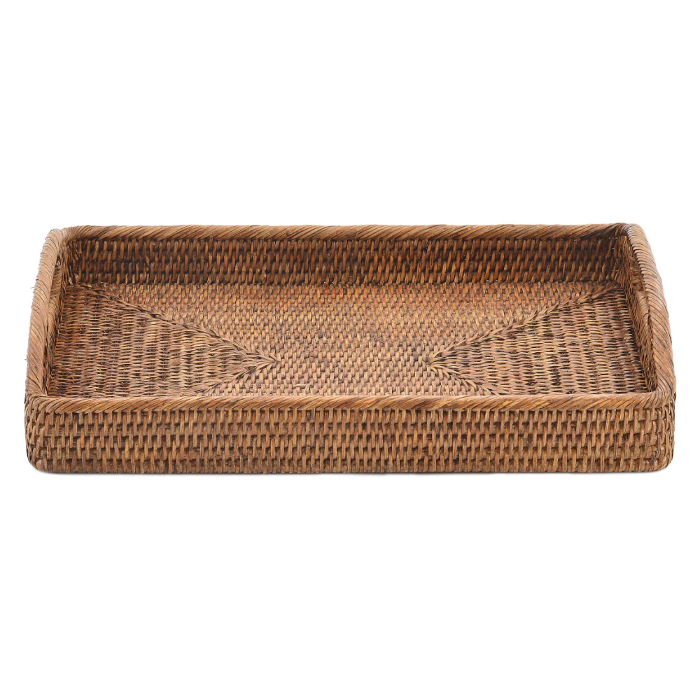 ARTESIA Tavă servire cu mânere, ratan, L.40cm - Image 4