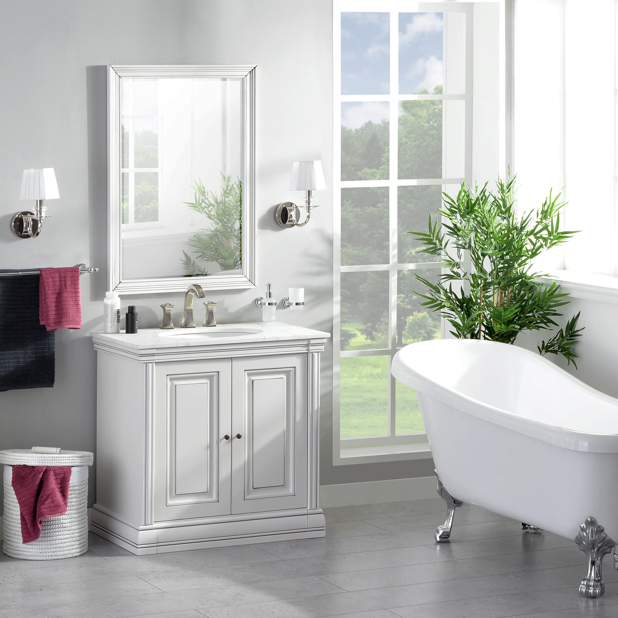 WESCOTT Cada baie, 170x73 cm, cu picioare, fara masca, acril - Image 2