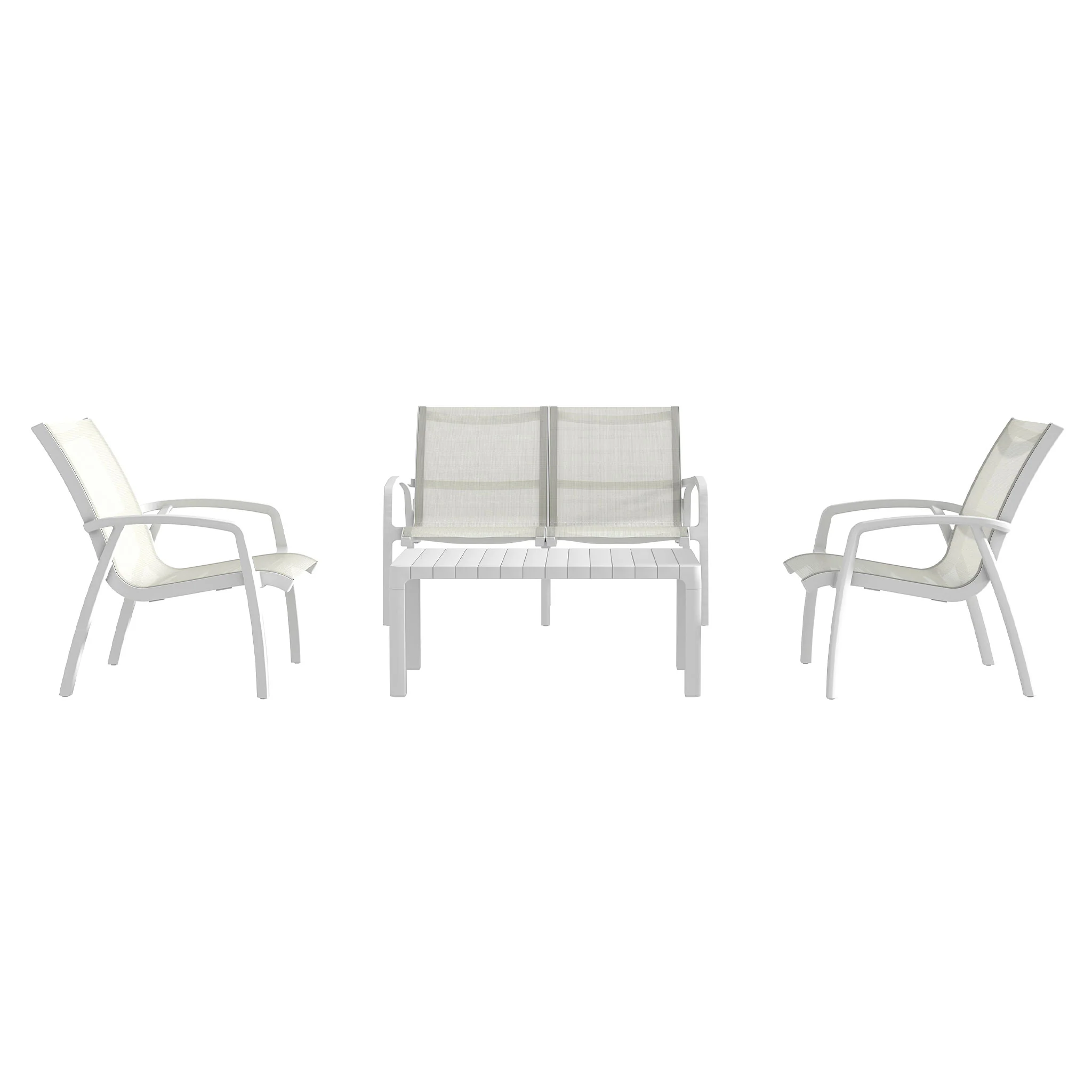 MARTA Set mobilier terasă/grădină, 2 fotolii, canapea și măsuță