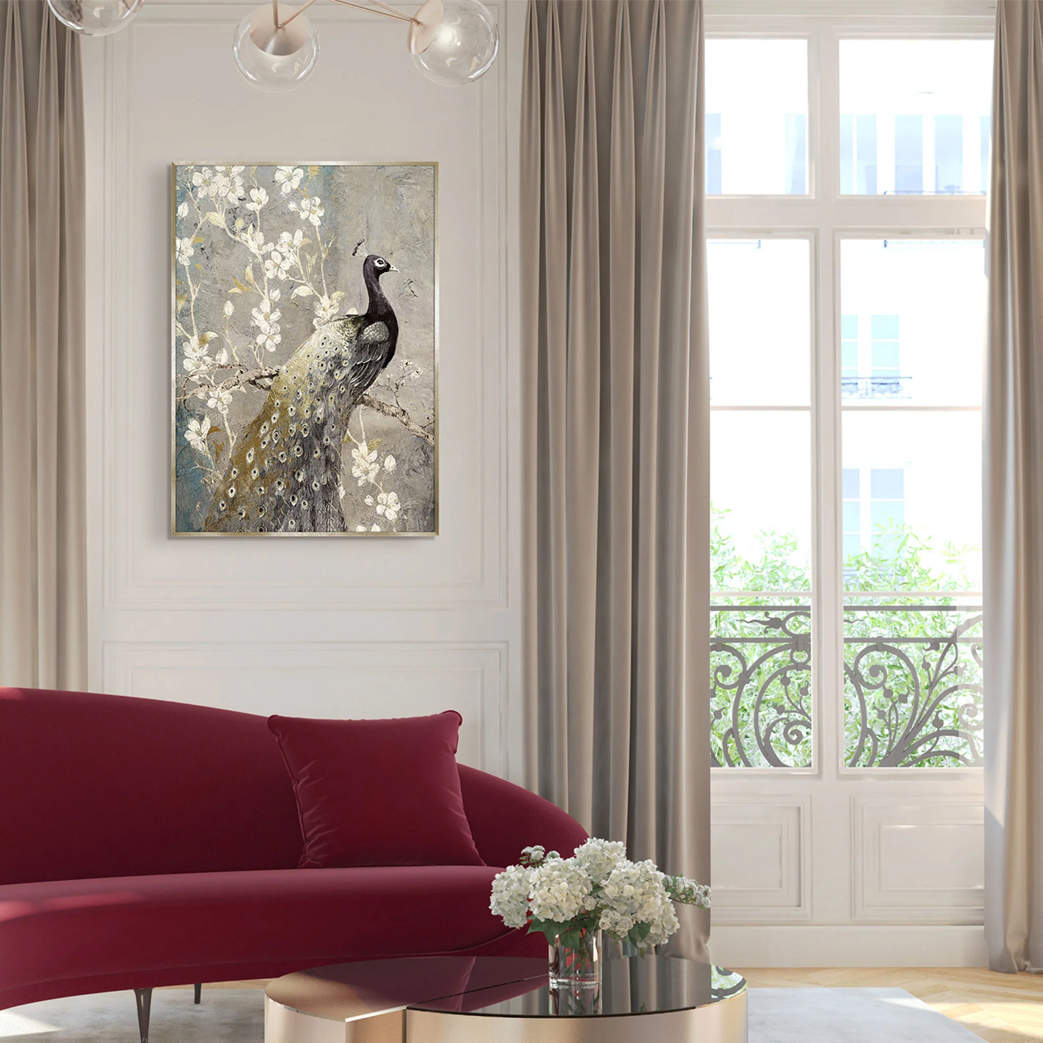 PEACOCK Tablou canvas - Image 11