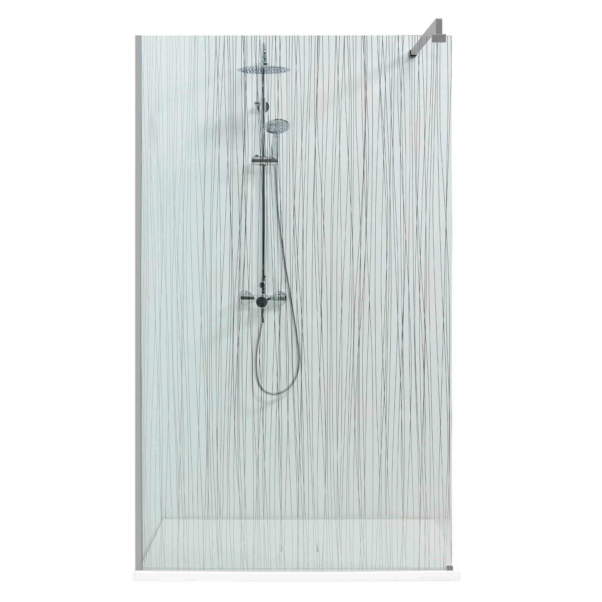 LIBERTY Sistem duș, 116x200cm, sticlă, dungi decorative verticale - Image 8